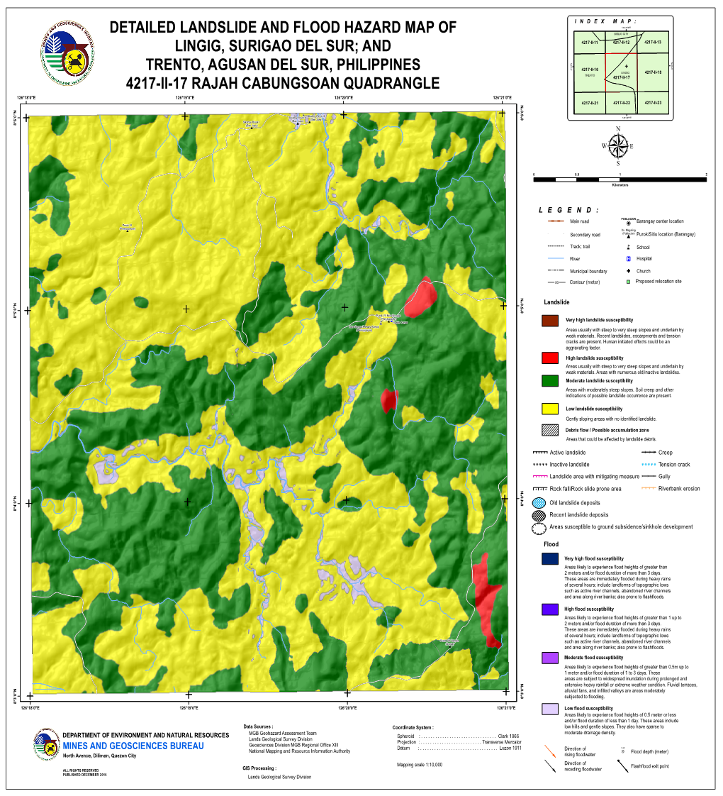 Detailed Landslide and Flood Hazard Map of Lingig