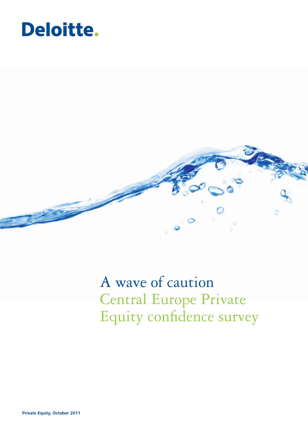 A Wave of Caution Central Europe Private Equity Confidence Survey