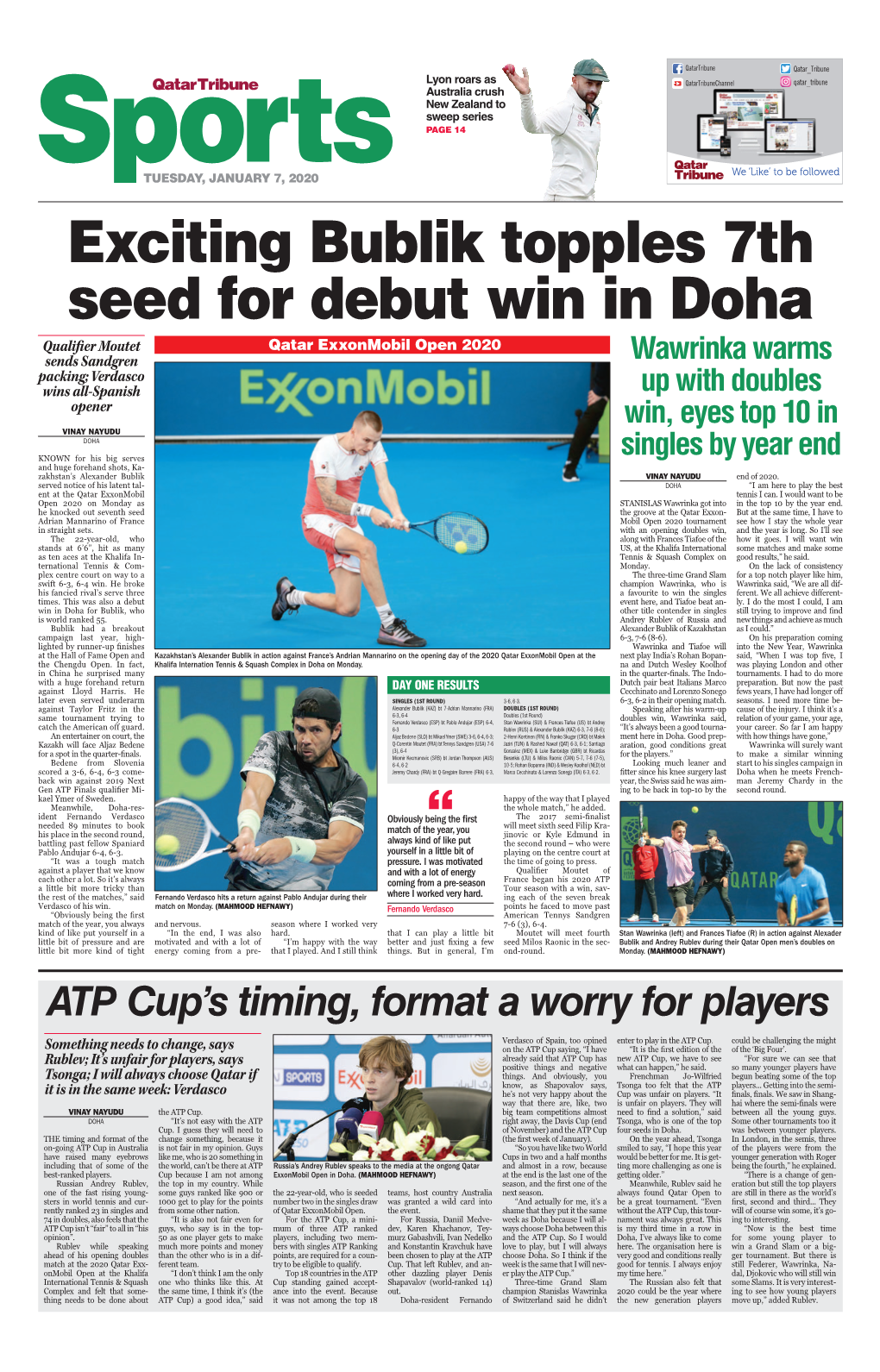 Verdasco Wins All-Spanish up with Doubles Opener Win, Eyes Top 10 in Vinay Nayudu Doha