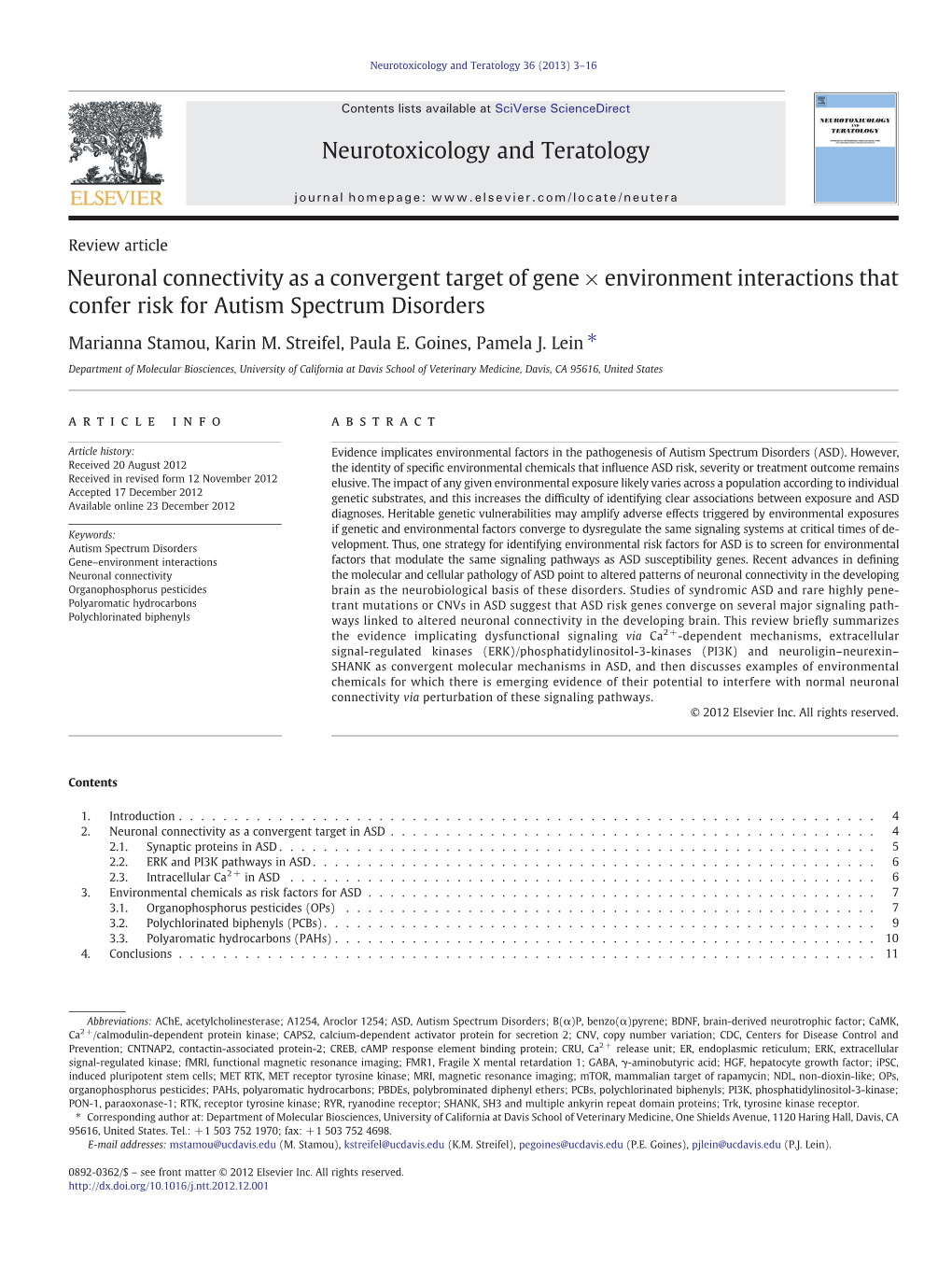 Neuronal Connectivity As a Convergent Target of Gene × Environment Interactions That Confer Risk for Autism Spectrum Disorders