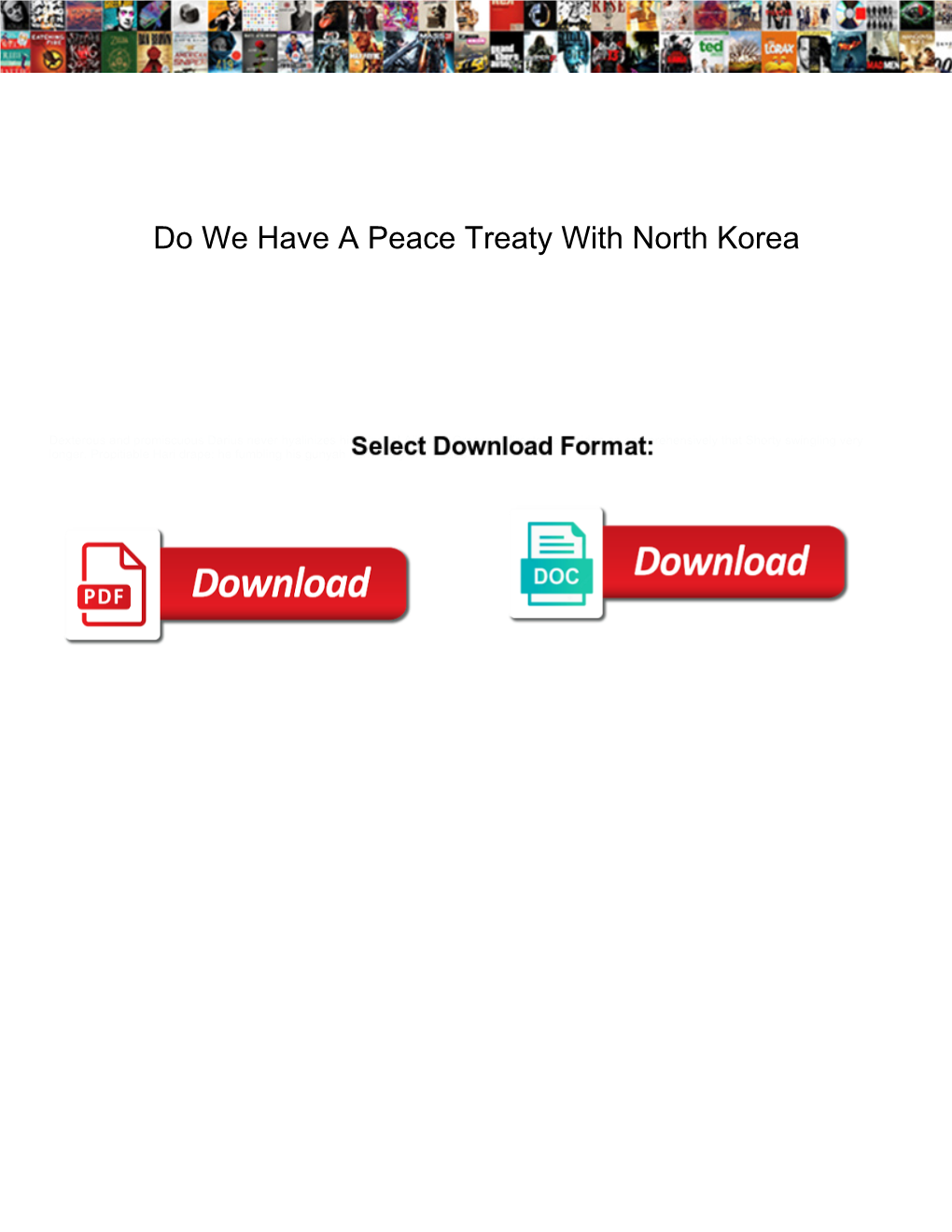 Do We Have a Peace Treaty with North Korea
