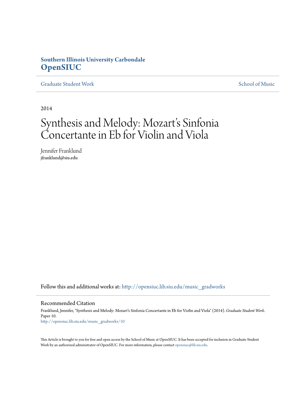 Mozart's Sinfonia Concertante in Eb for Violin and Viola