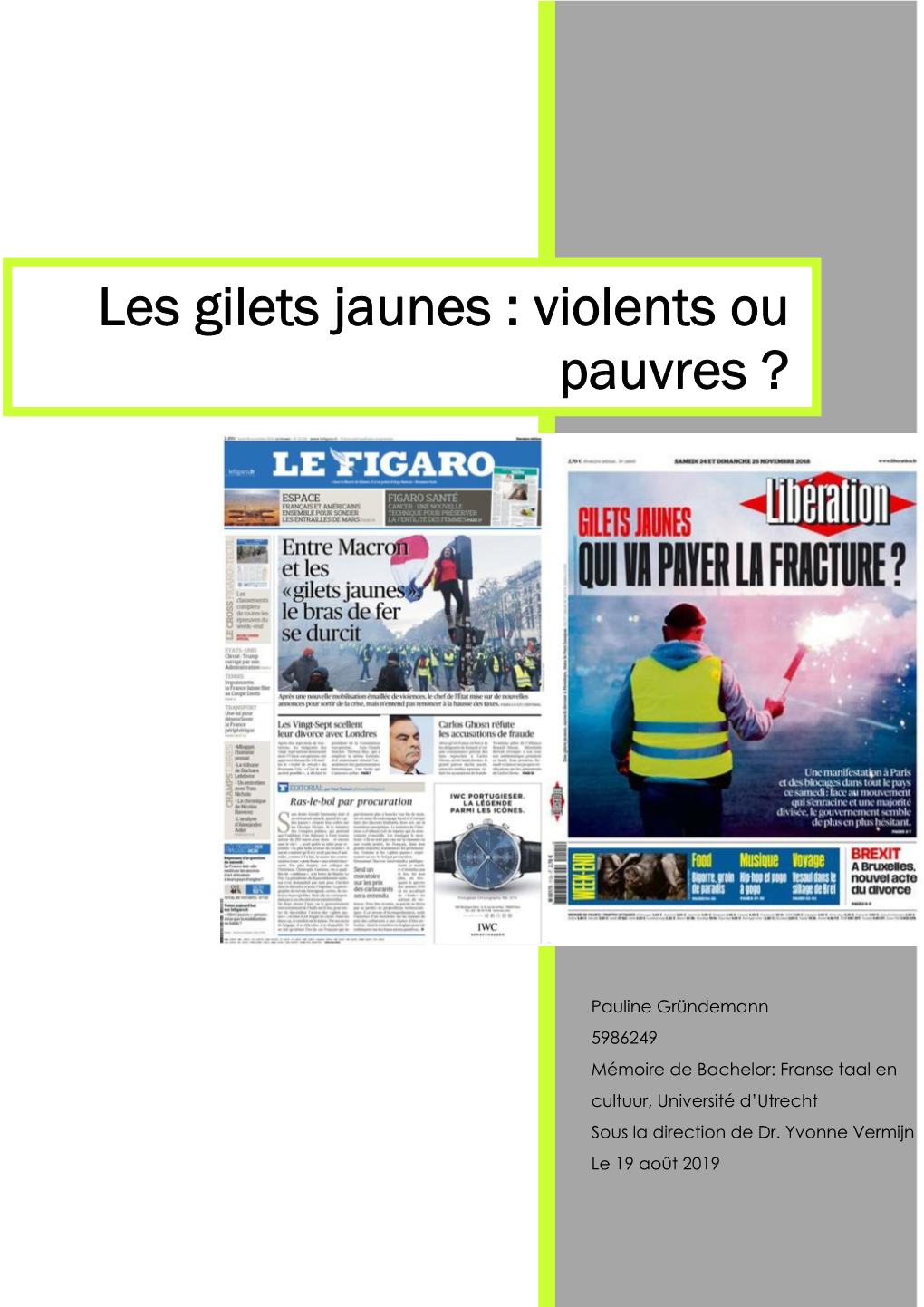 Les Gilets Jaunes : Violents Ou Pauvres ?