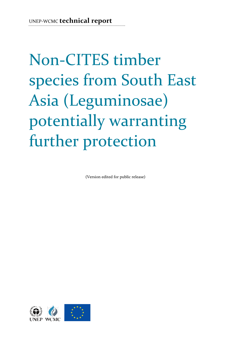 Non-CITES Timber Species from South Asia