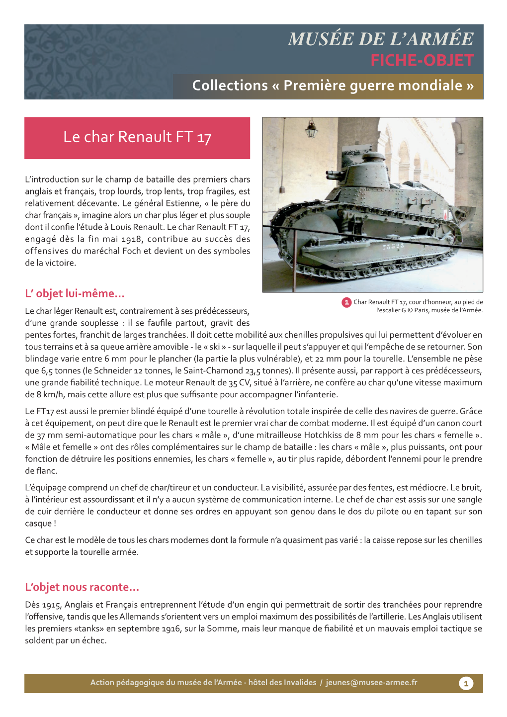 Le Char Renault FT 17