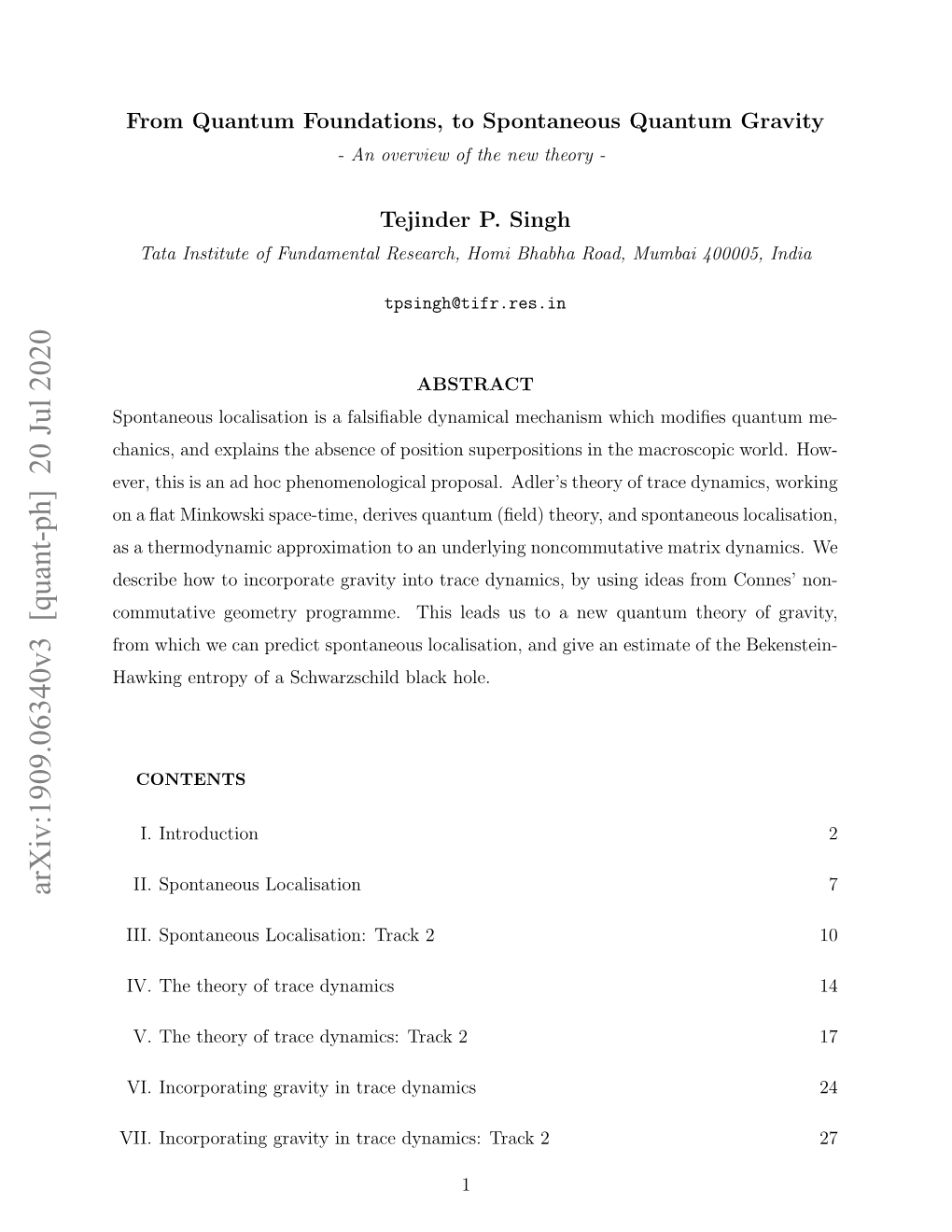 Arxiv:1909.06340V3 [Quant-Ph] 20 Jul 2020