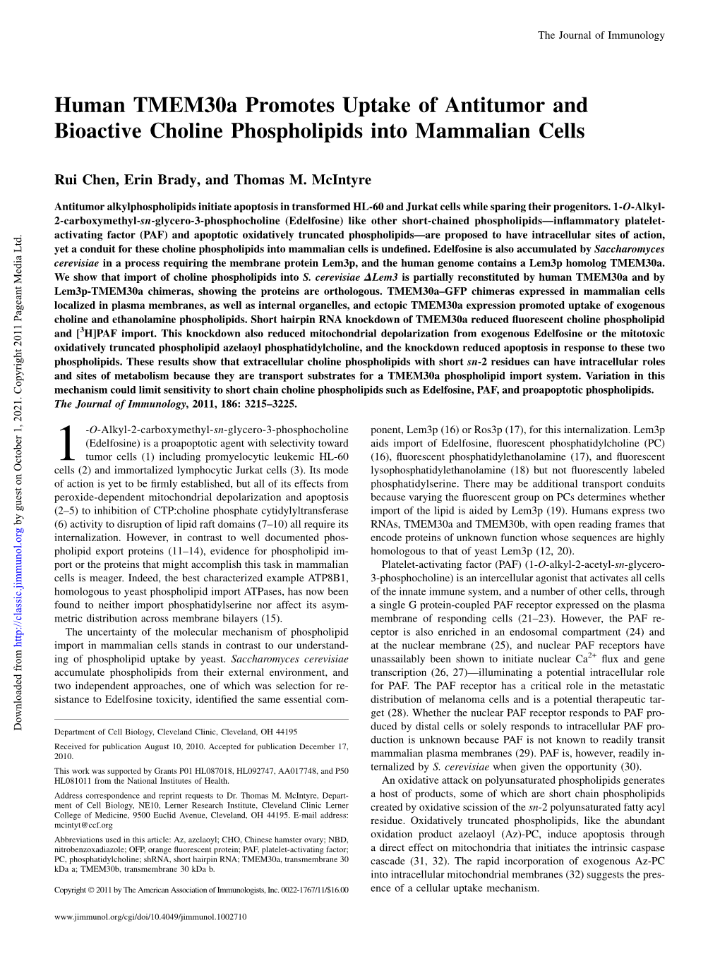 Phospholipids Into Mammalian Cells Antitumor and Bioactive Choline
