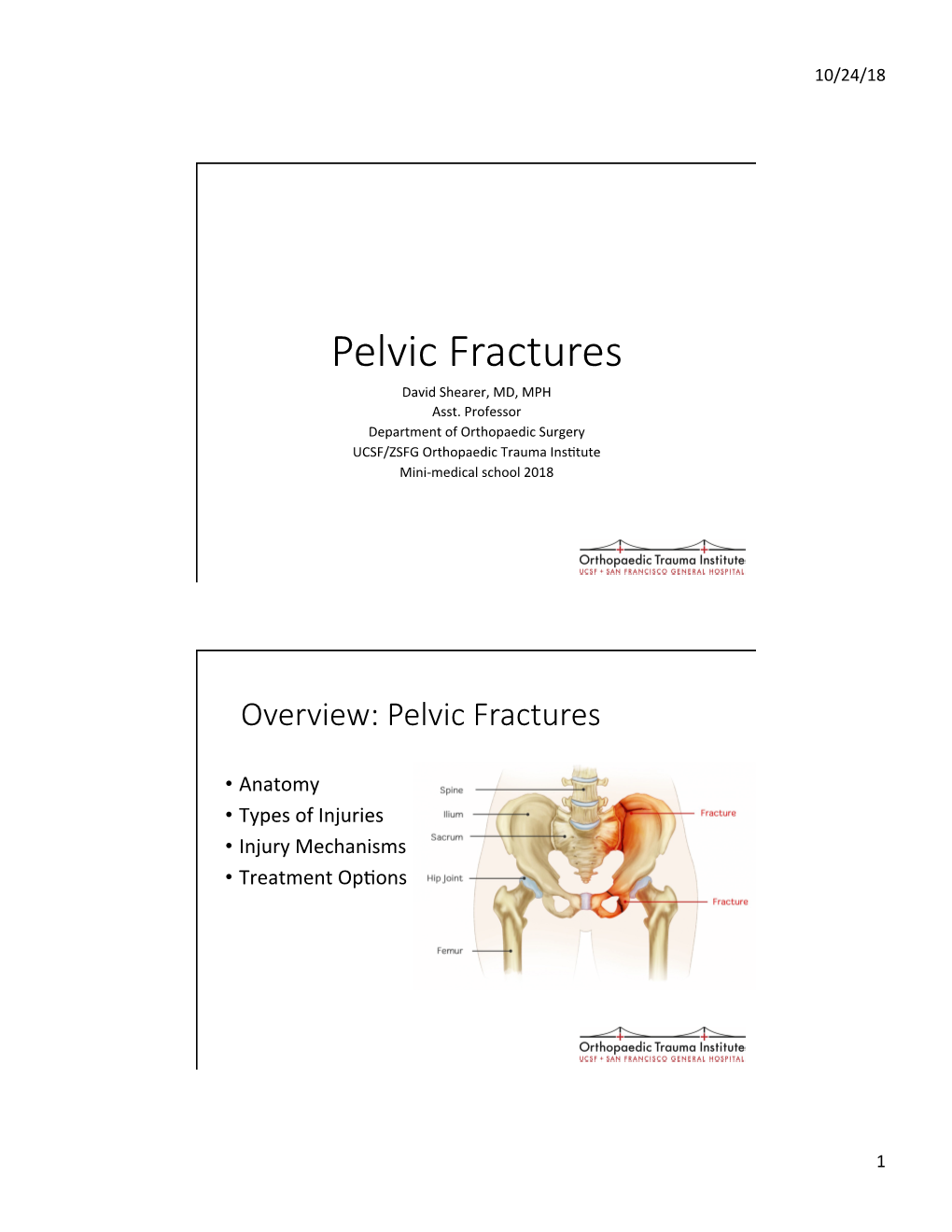 Pelvic Ring Injuries- Aging Bones