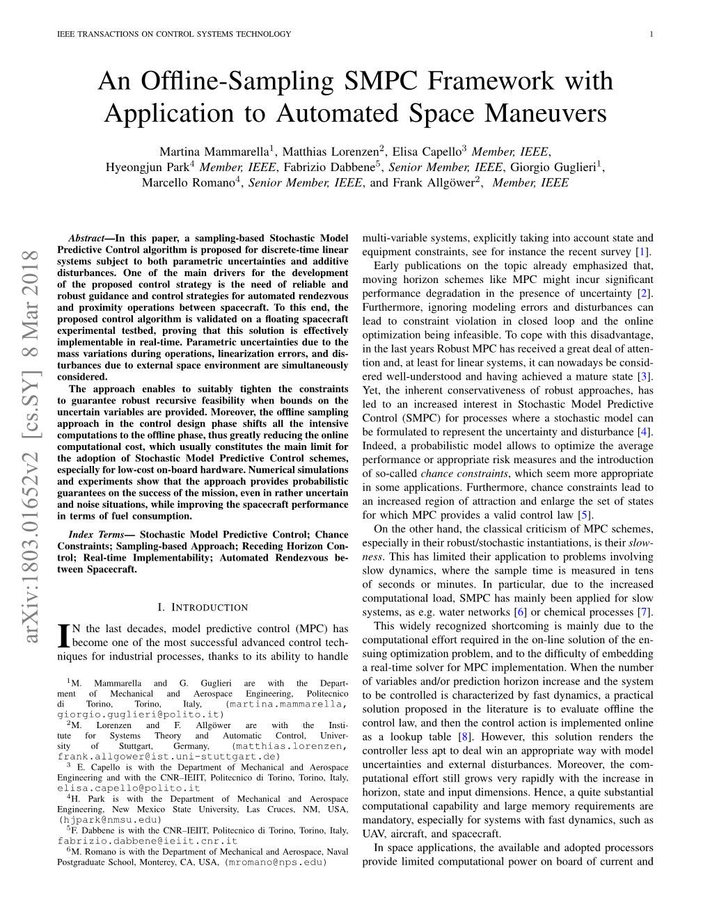 An Offline-Sampling SMPC Framework with Application To