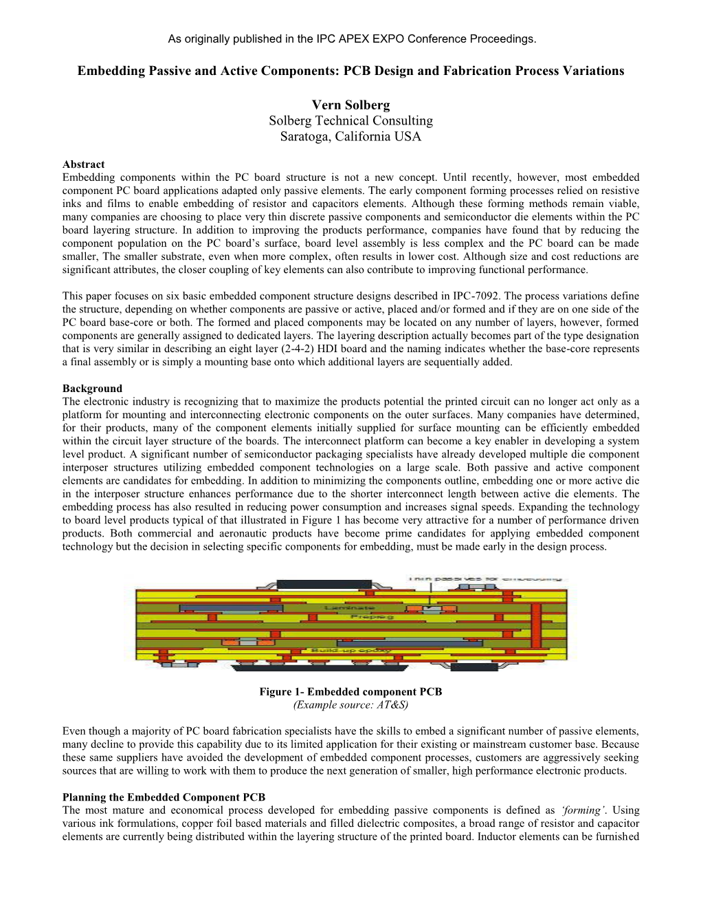 Embedding Passive and Active Components: PCB Design and Fabrication Process Variations