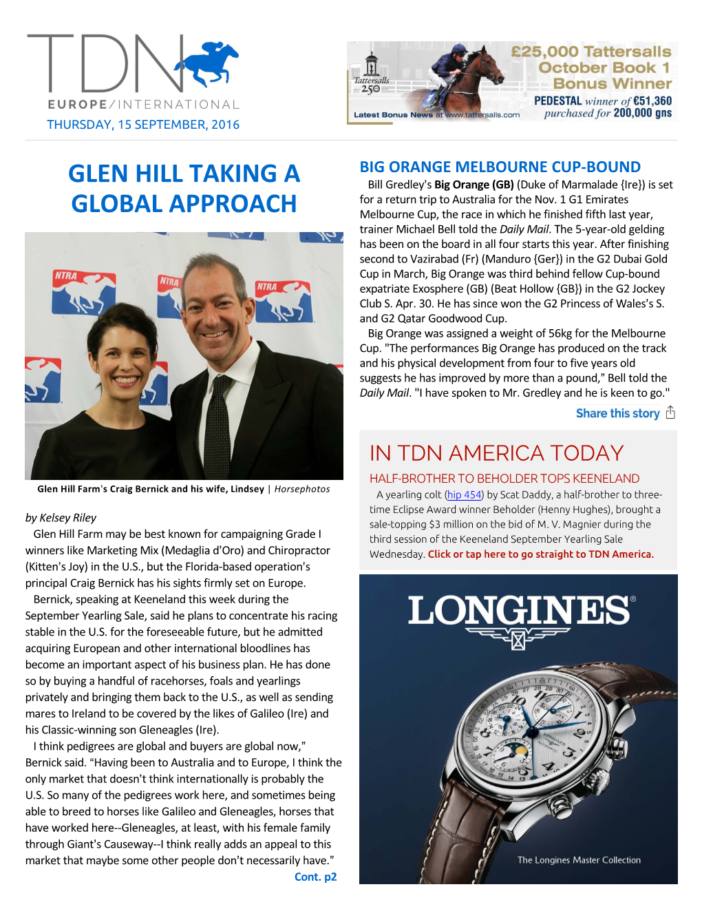 Glen Hill Taking a Global Approach