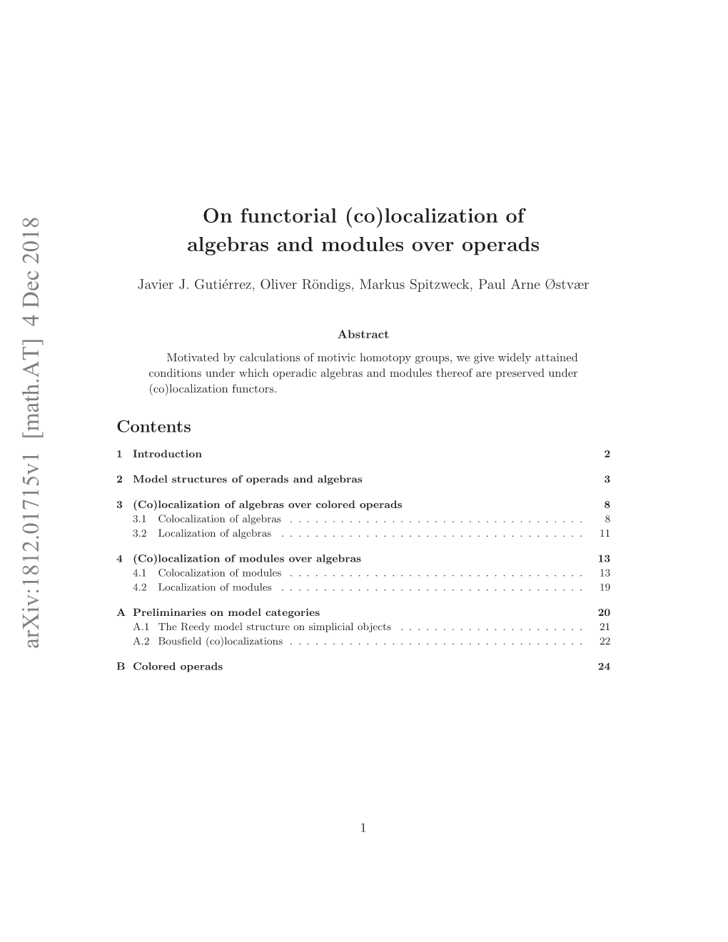 (Co)Localization of Algebras and Modules Over Operads