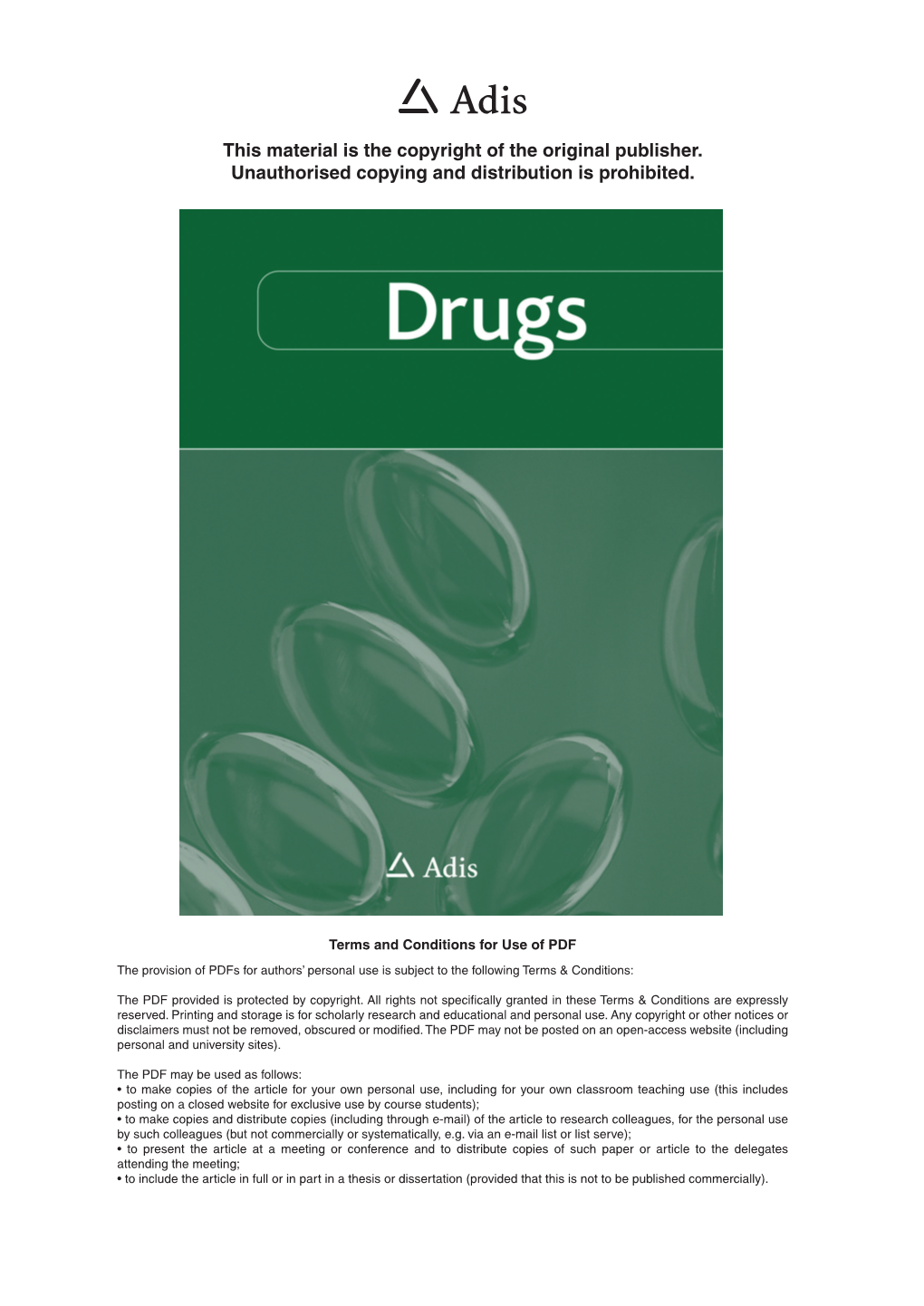Drugs 2012; 72 (9): 1175-1193 LEADING ARTICLE 0012-6667/12/0009-1175/$55.55/0 Adis ª 2012 Springer International Publishing AG