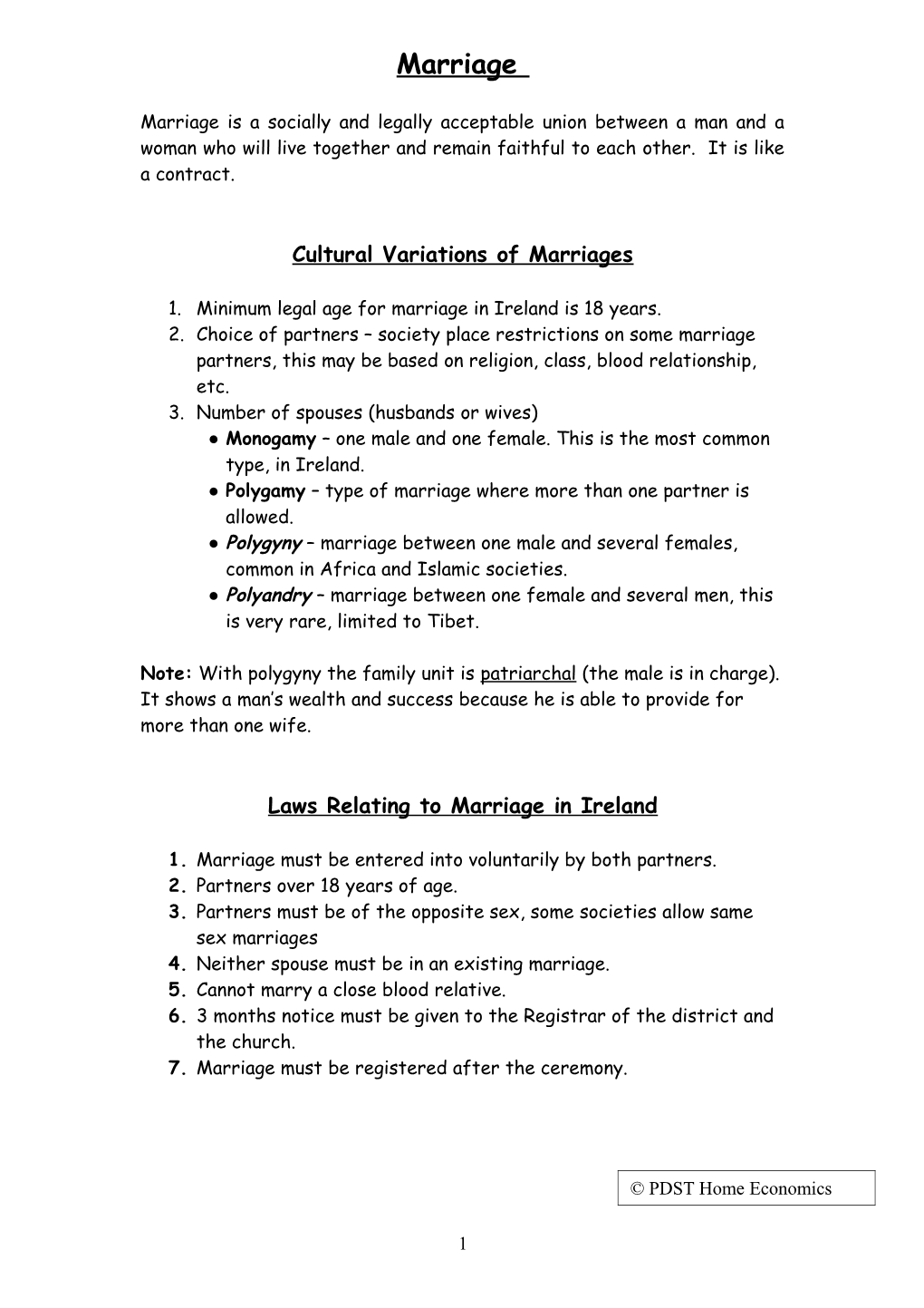 1. Minimum Legal Age for Marriage in Ireland Is 18 Years