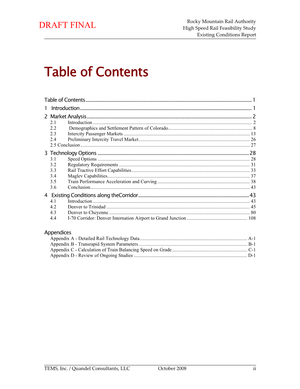 Table of Contents