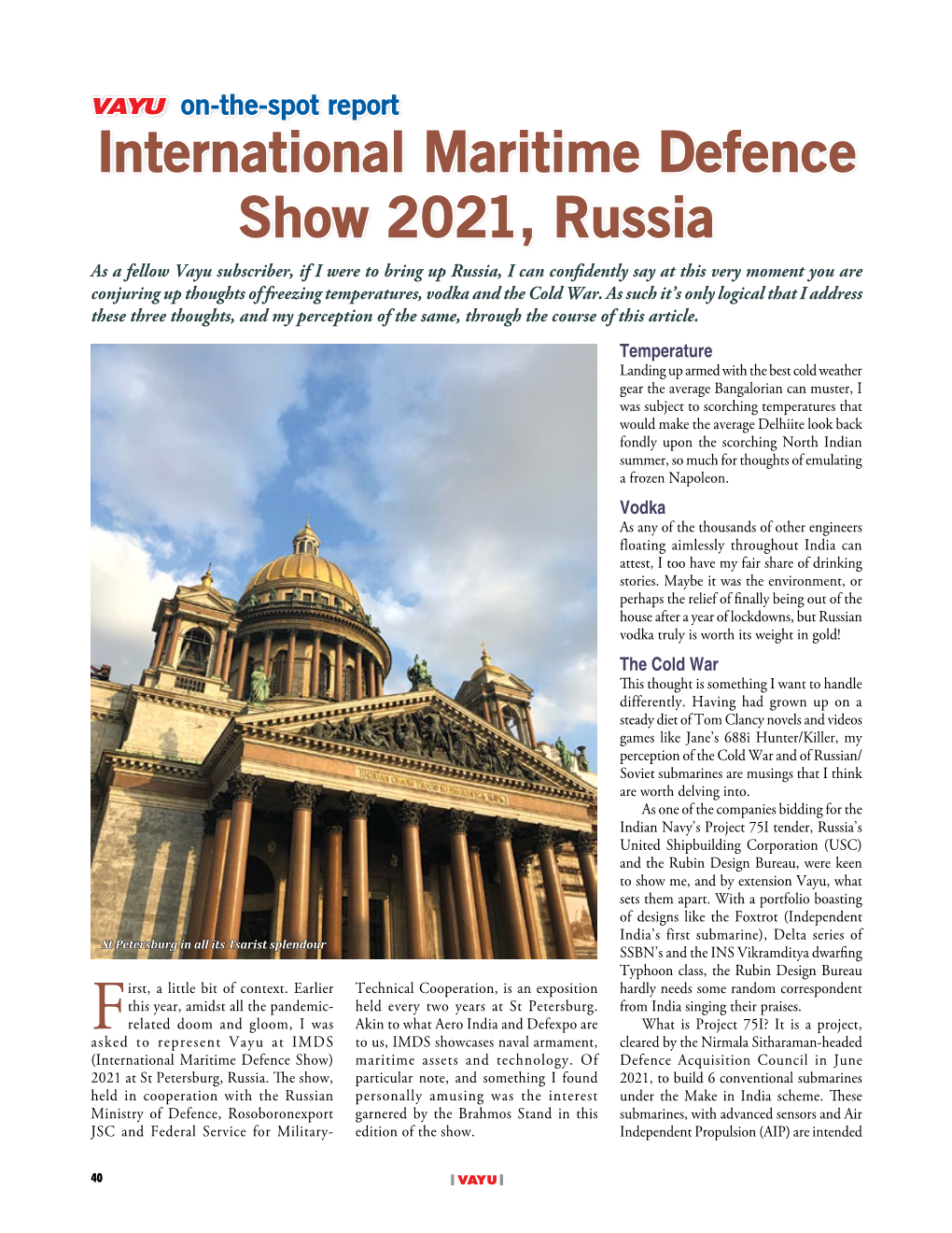 International Maritime Defence Show 2021, Russia