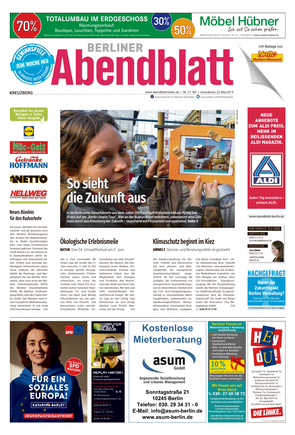 Berliner Abendblatt Vom 25.05.2019