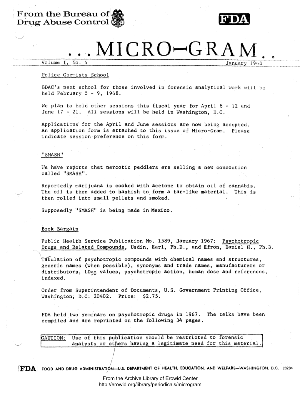 Microgram Journal, Vol 1 , Number 4