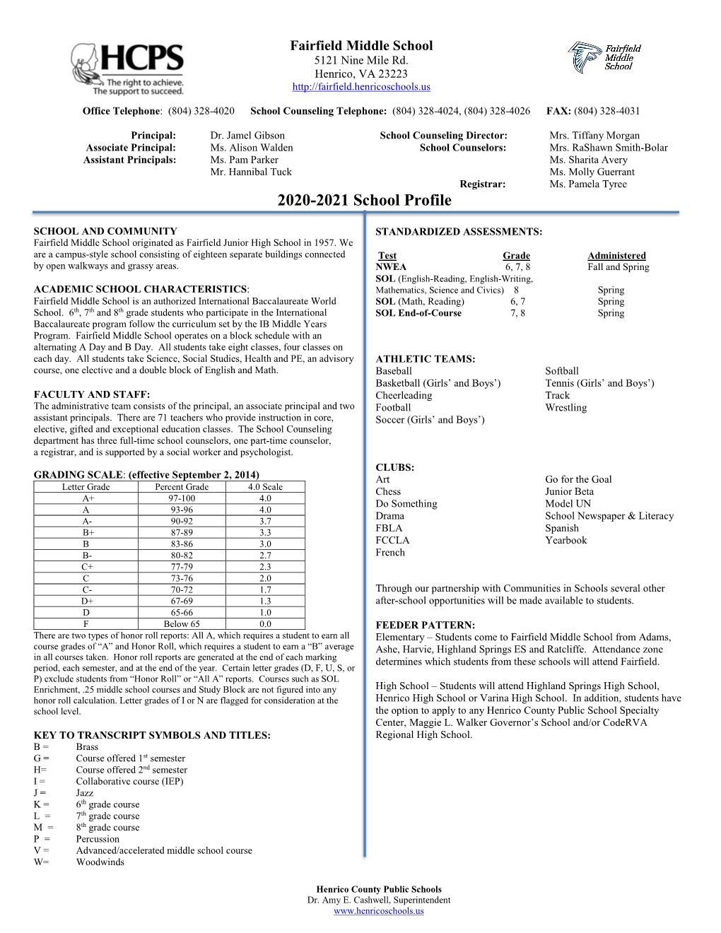 2020-2021 School Profile