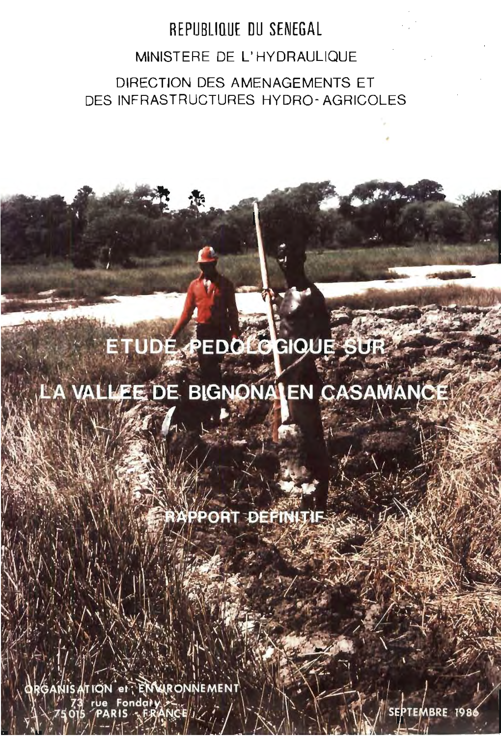 Etude Pédologique Sur La Vallée De Bignona En Casamance