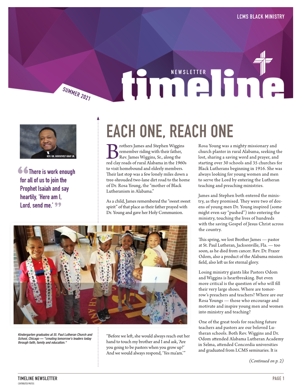 TIMELINE NEWSLETTER PAGE 1 CONTRIBUTED PHOTOS (Continued from P