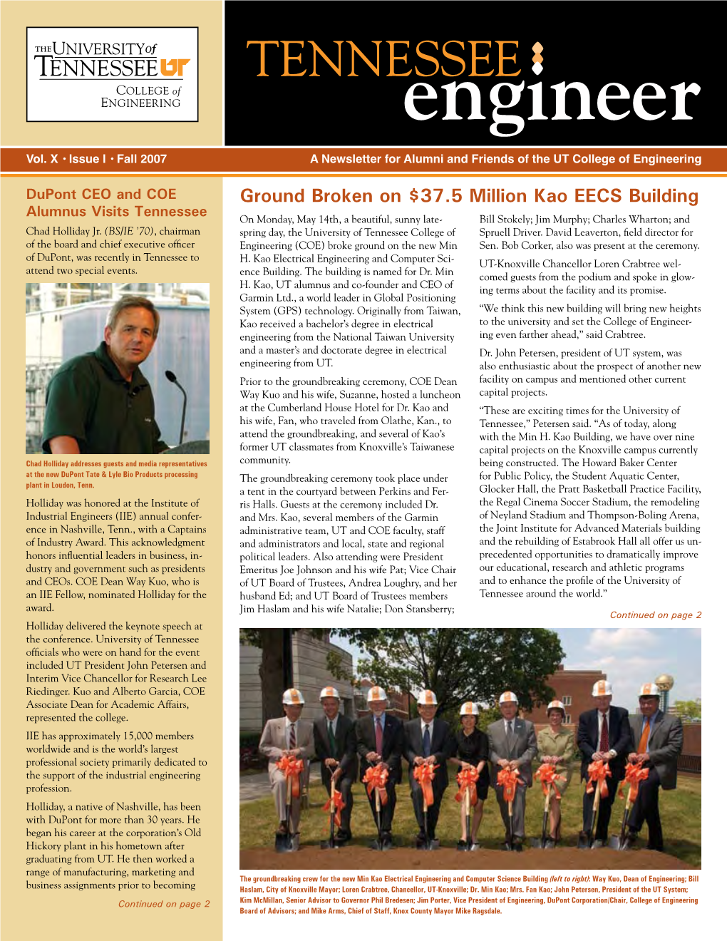 Tennessee Engineer Fall 2007 Newsletter