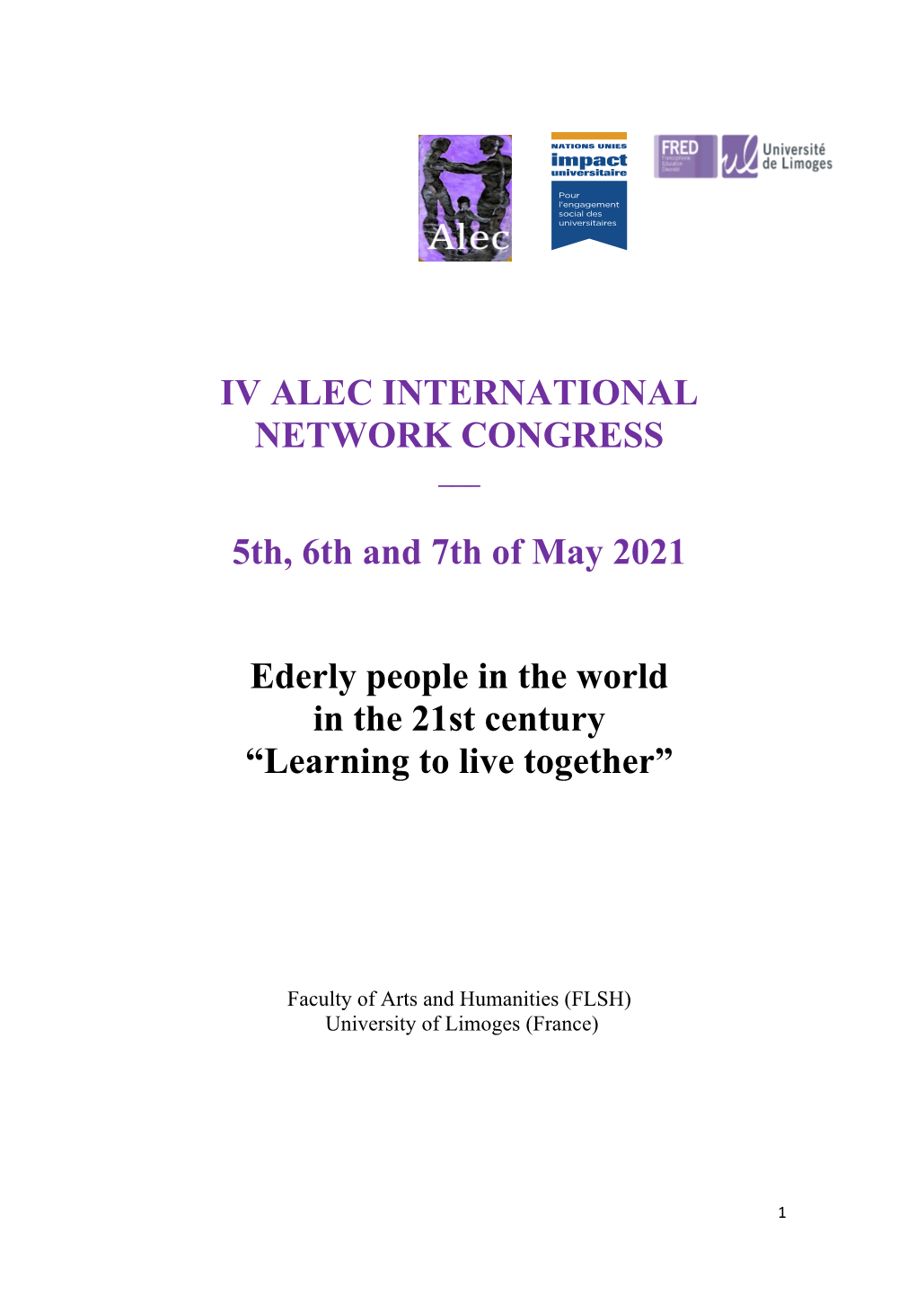 IV ALEC INTERNATIONAL NETWORK CONGRESS 5Th, 6Th