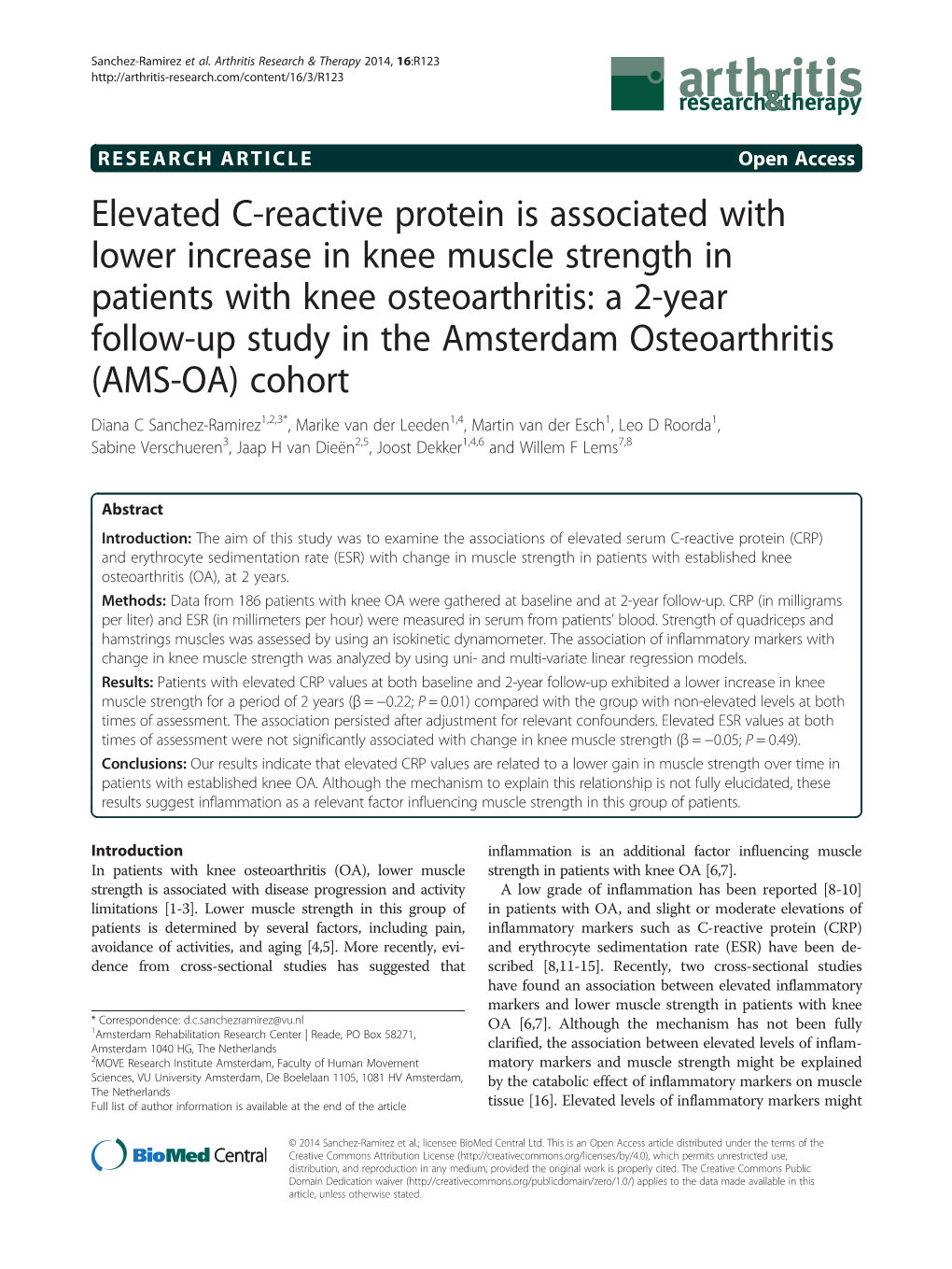 Elevated C-Reactive Protein Is Associated with Lower Increase In