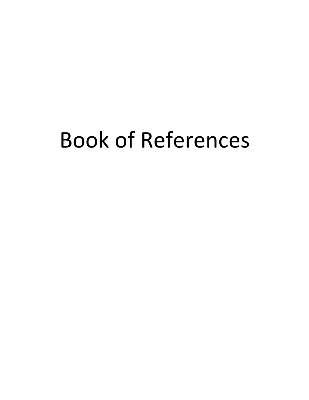 Book of References