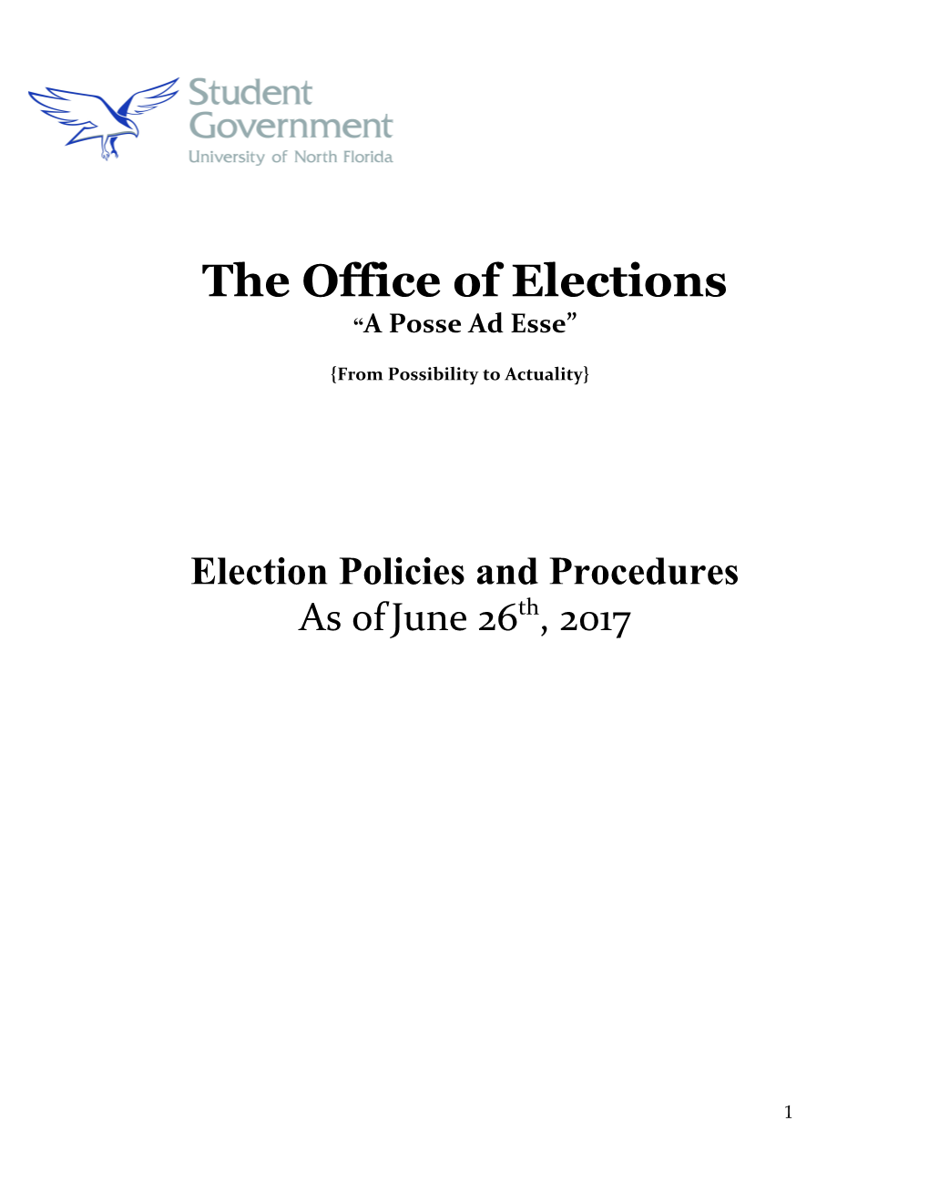 Election Policies and Procedures