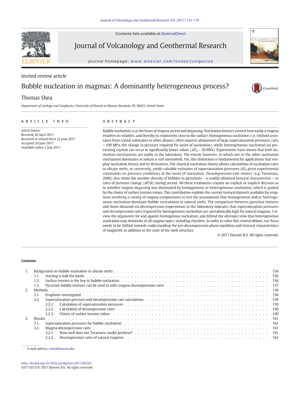 Bubble Nucleation in Magmas: a Dominantly Heterogeneous Process?