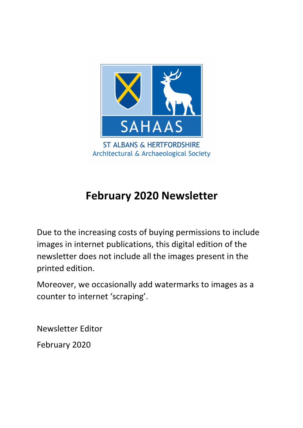 February 2020 Newsletter