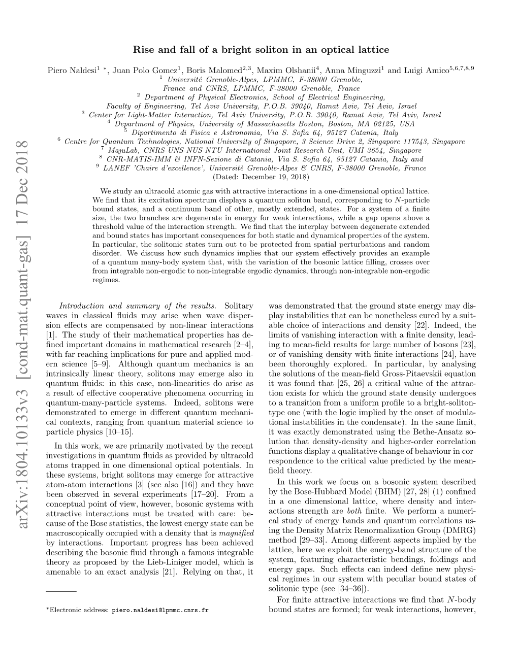 Arxiv:1804.10133V3 [Cond-Mat.Quant-Gas] 17 Dec 2018