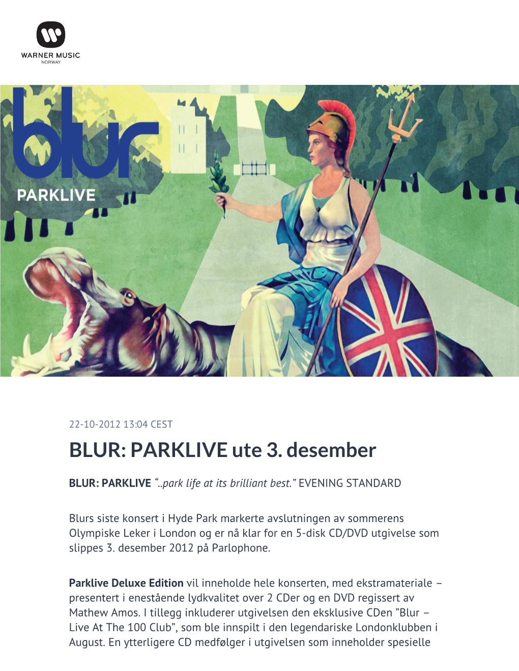 BLUR: PARKLIVE Ute 3. Desember