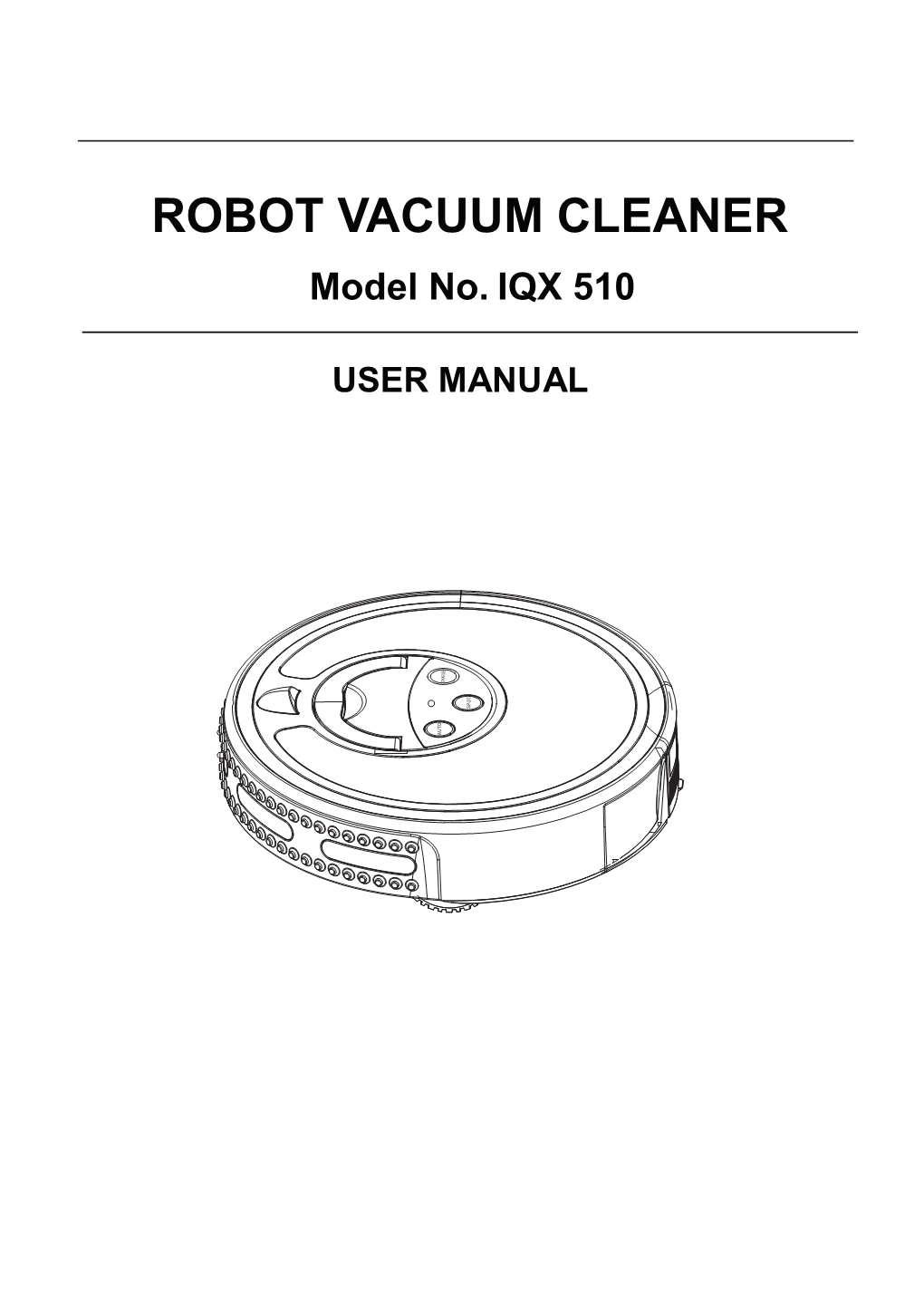 ROBOT VACUUM CLEANER Model No