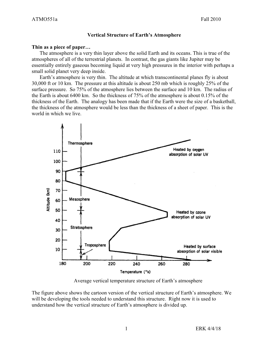 Lecture 4 Basic Principles of Atmospheric Sensing