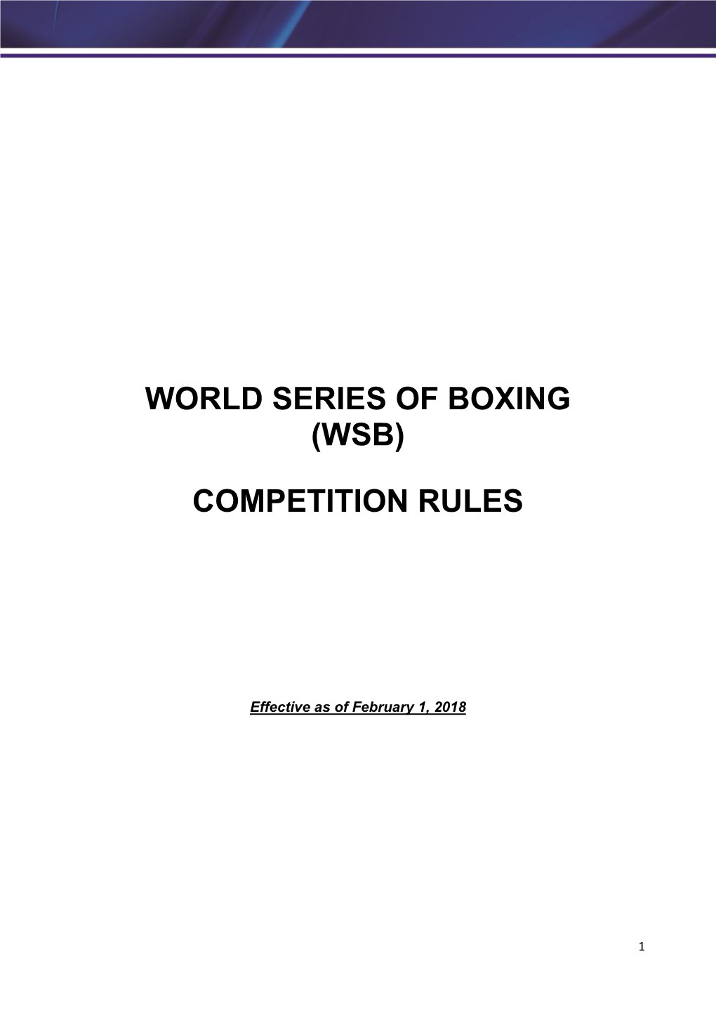 (WSB) Competition Rules