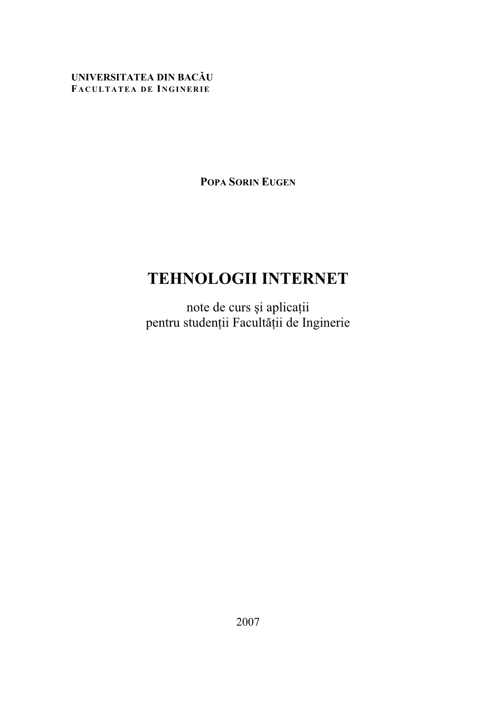 Tehnologii Internet