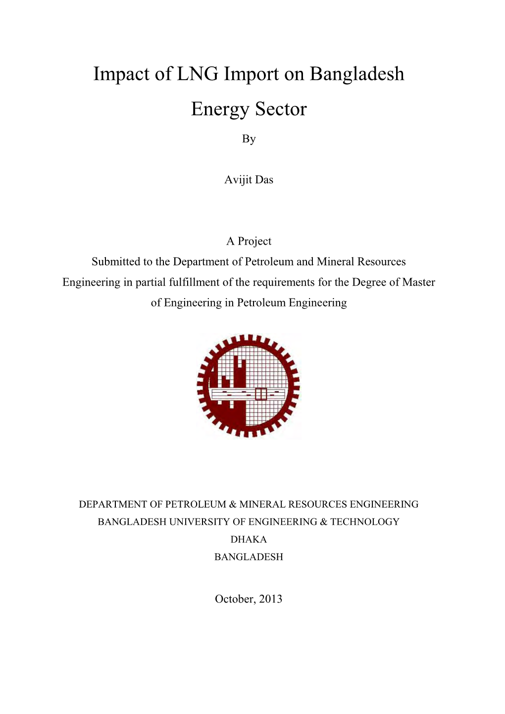 Impact of LNG Import on Bangladesh Energy Sector