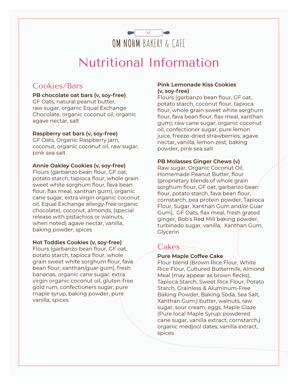 Nutritional Information