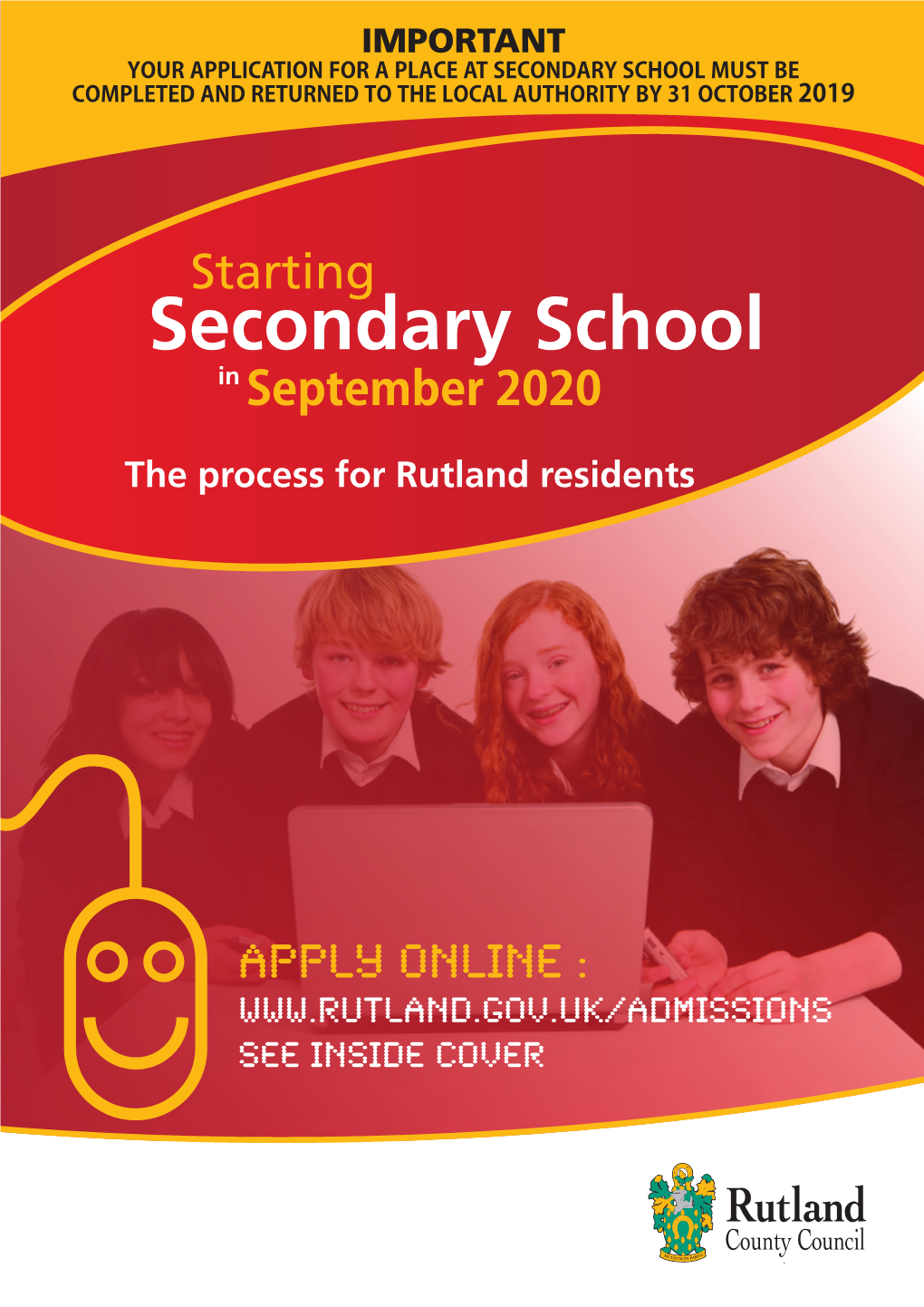 Secondary School Must Be Completed and Returned to the Local Authority by 31 October 2019