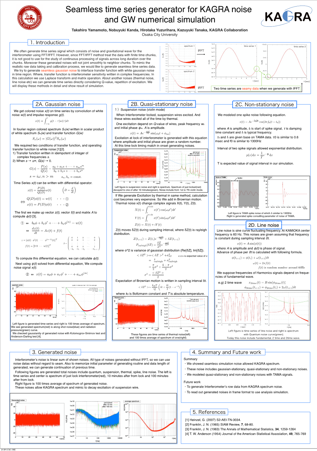 Seamless Time Series Generator for KAGRA Noise and GW Numerical Simulation