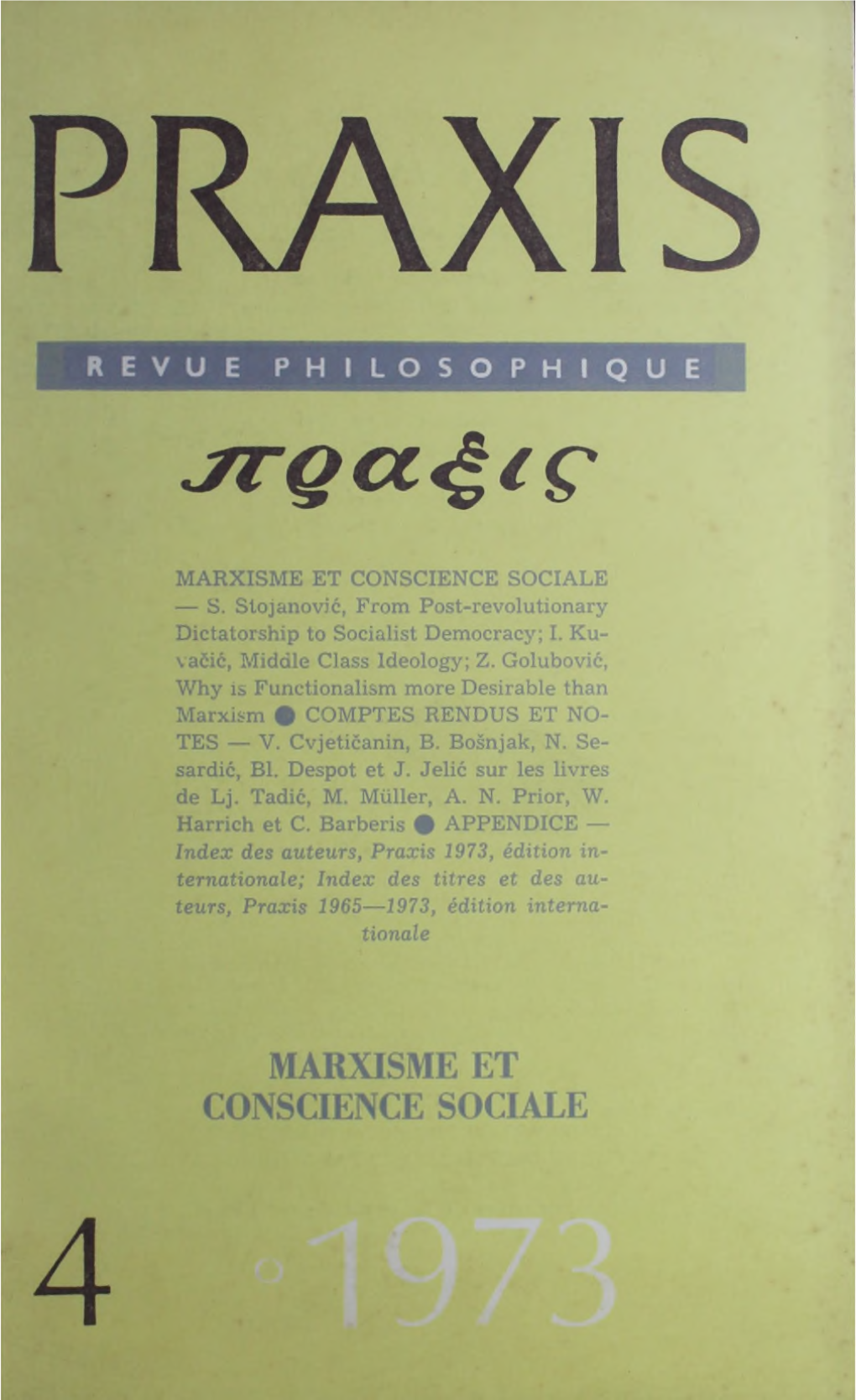 Praxis, International Edition, 1973, No. 4.Pdf