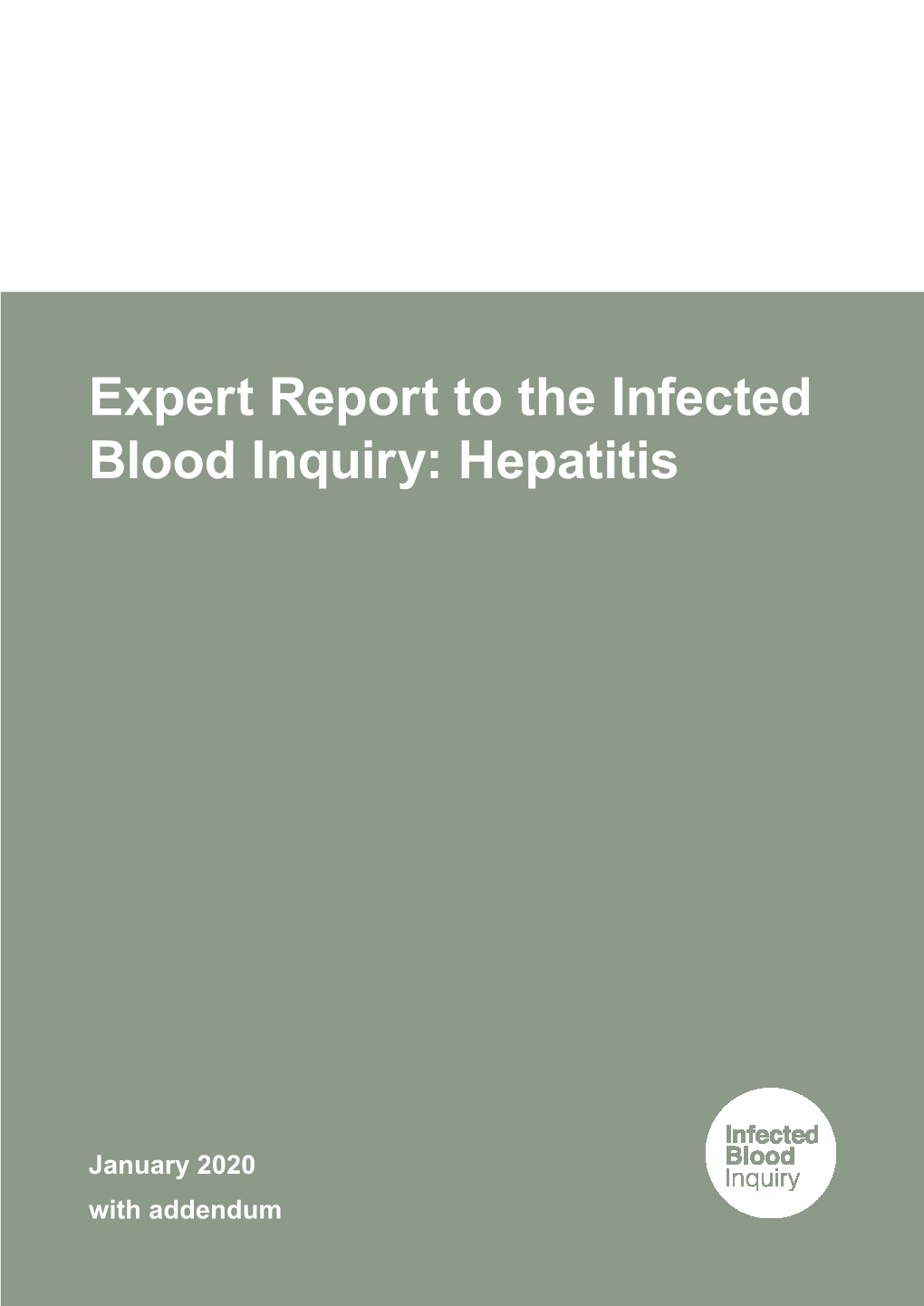 Expert Report to the Infected Blood Inquiry: Hepatitis