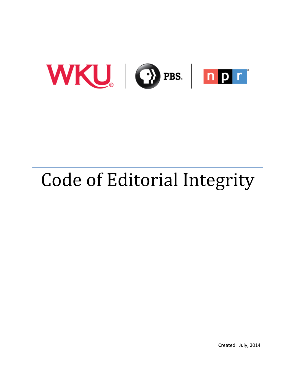 Code of Editorial Integrity