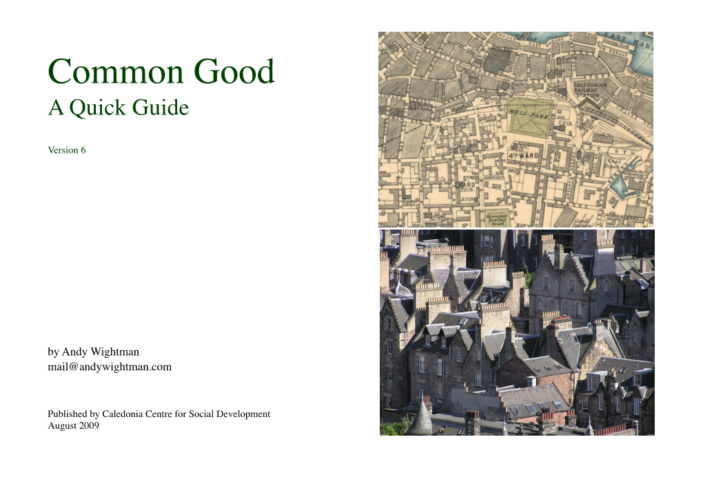 Quick Guide to Common Good