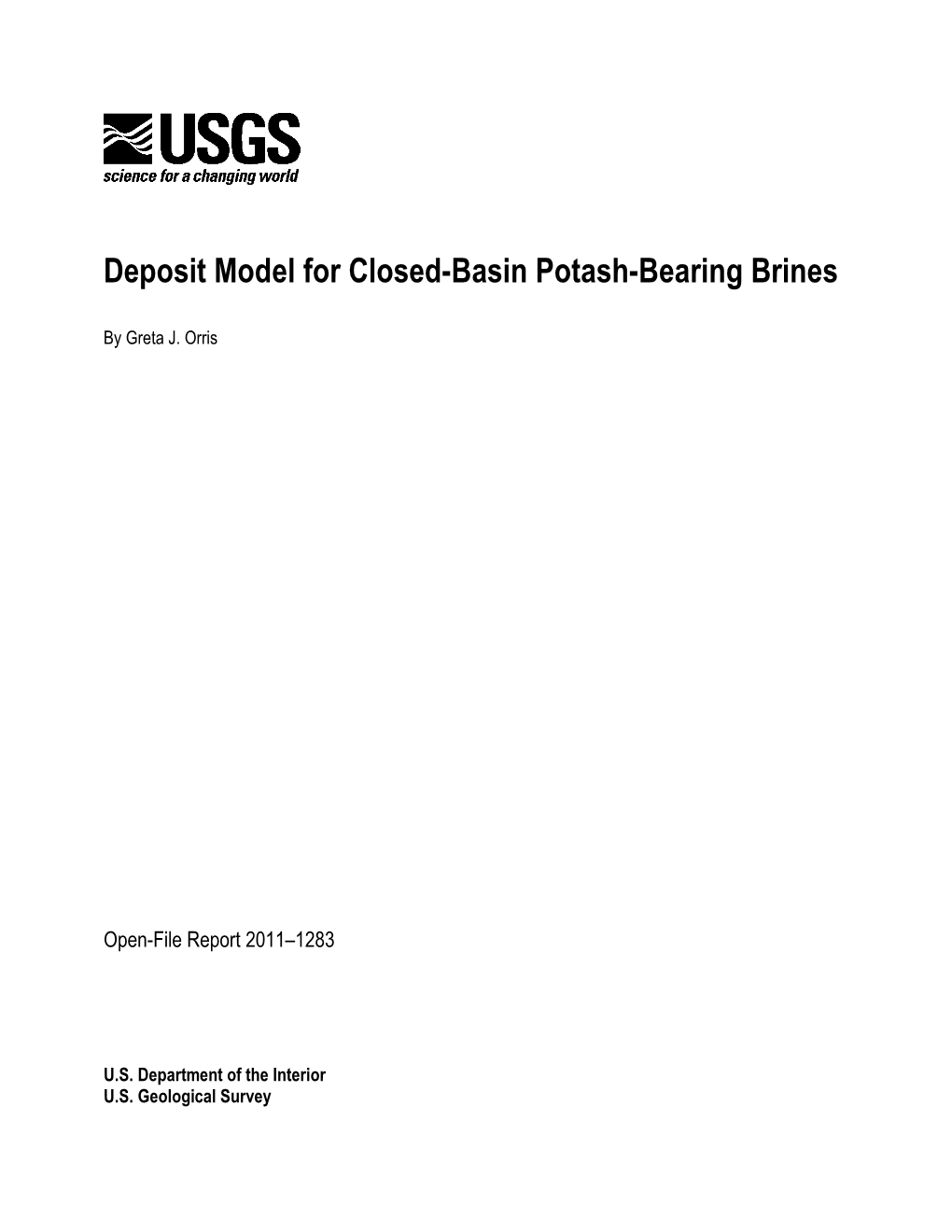 Deposit Model for Closed-Basin Potash-Bearing Brines