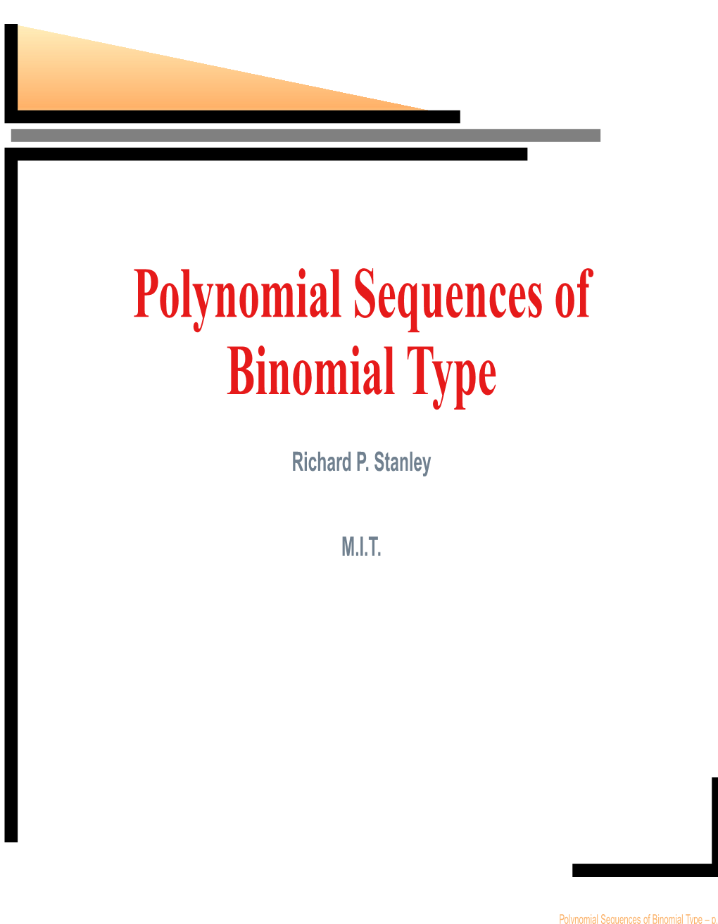 Polynomial Sequences of Binomial Type