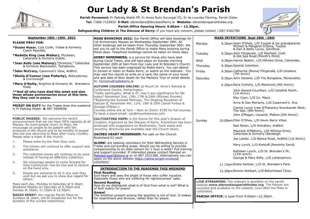 Our Lady & St Brendan's Parish