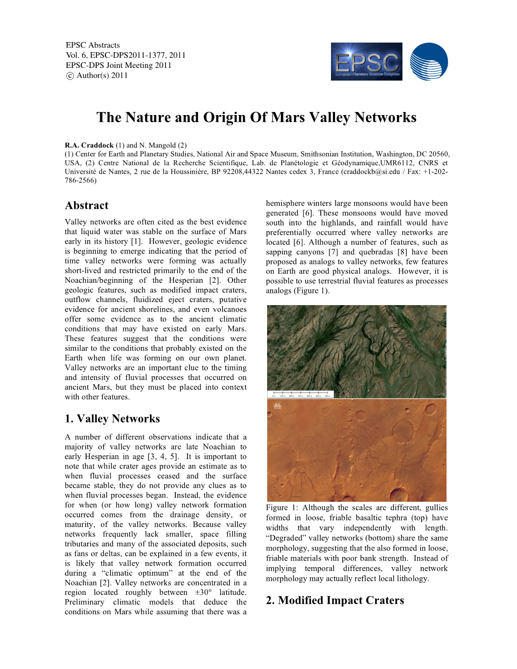 The Nature and Origin of Mars Valley Networks